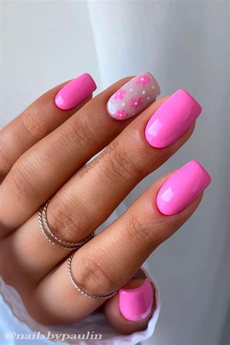 pink nail designs 2023 short